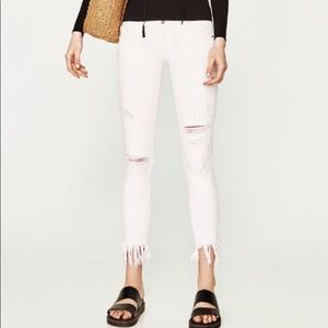 NWT trafaluc by Zara white denim